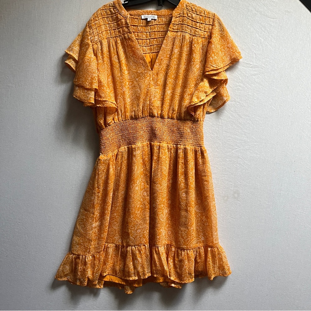 Patrons of Peace Orange Mini Dress